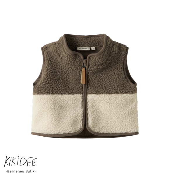 Lil' Atelier Loose Teddy Vest - Turtledove
