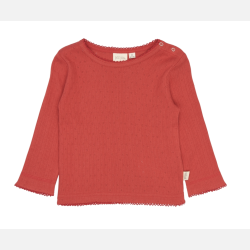 Petit Piao Pointelle Bluse - Molten lava 