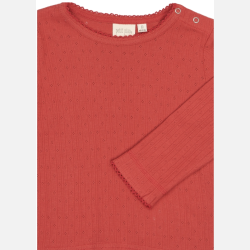 Petit Piao Pointelle Bluse - Molten lava 