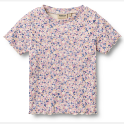 Wheat Alicia Rib T-shirt 2-pak - Pink/blue flowers