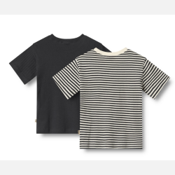 Wheat Fabian Rib T-shirt -  Navy/stripe