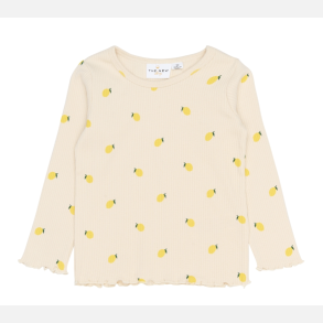 The New Smilla Rib Bluse - Gardenia Lemon 