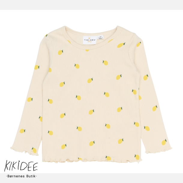 The New Smilla Rib Bluse - Gardenia Lemon 