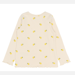 The New Smilla Rib Bluse - Gardenia Lemon 