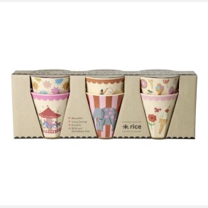 Rice Melamine Kopper Small 6pak - Fun Fair Pink 