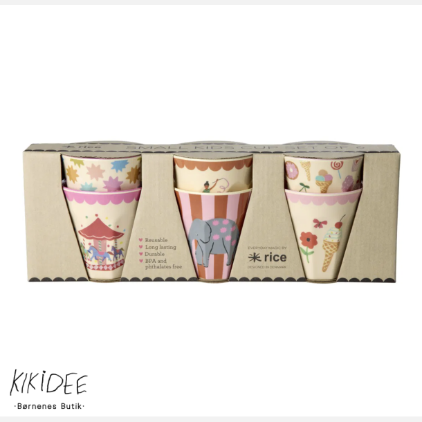 Rice Melamine Kopper Small 6pak - Fun Fair Pink 