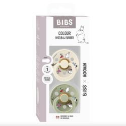 Bibs x Moomin Colour Sutter 2pak Latex Size 2 - Ivory Mix