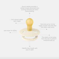 Bibs x Moomin Colour Sutter 2pak Latex Size 2 - Ivory Mix