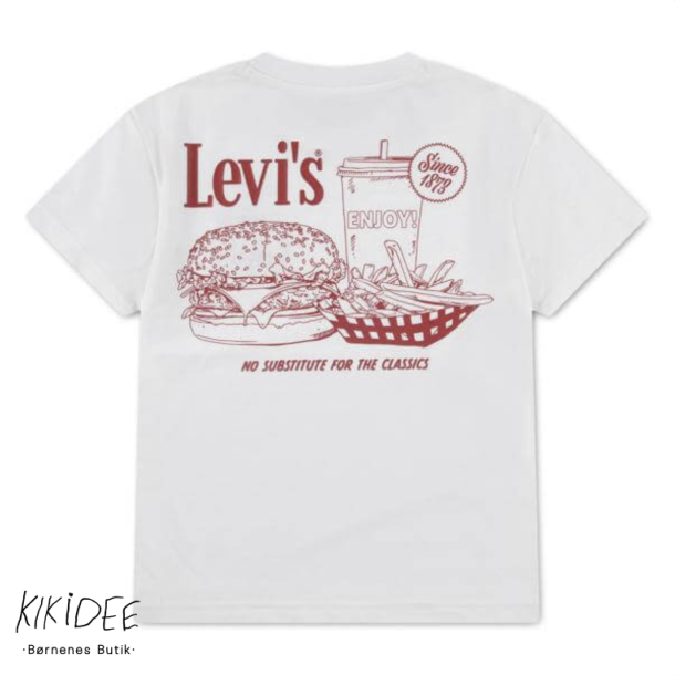 Levis T-shirt m. Burger Meal -  Brigth white 