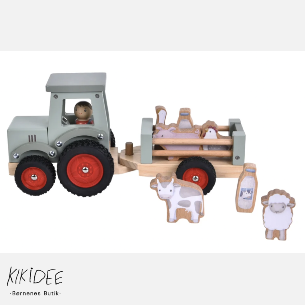 Little Dutch Traktor m. Trailer - Little Farm