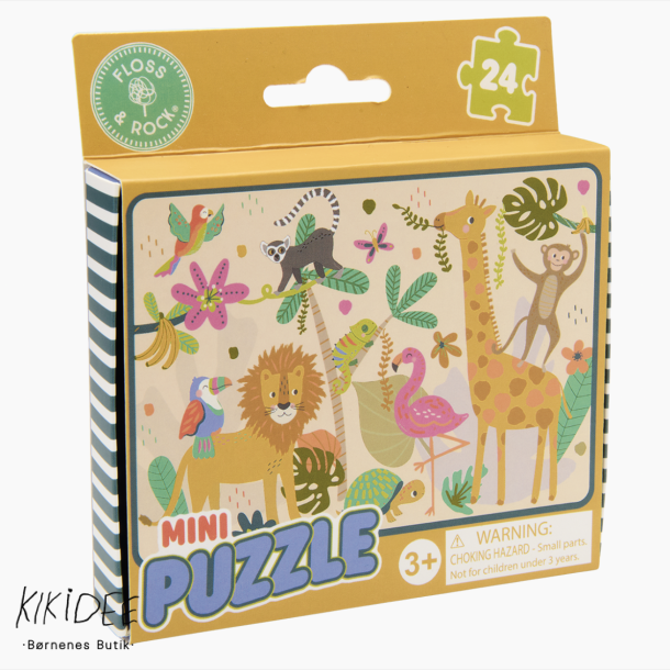 Floss &amp; Rock Mini puslespil 24 brikker - Jungle
