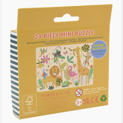 Floss &amp; Rock Mini puslespil 24 brikker - Jungle
