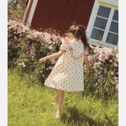 Fl�ss Kjole Sofia - Soft White Berry