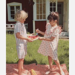 Fl�ss Kjole Sofia - Soft White Berry