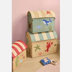 Rice Opbevaringskurv Stor - Ocean 