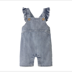 Lil' Atelier Funda Loose Loose Denim Overall - Medium blue denim 