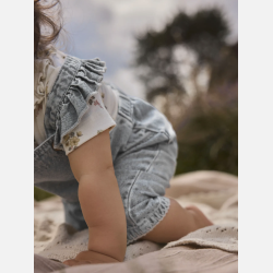 Lil' Atelier Funda Loose Loose Denim Overall - Medium blue denim 