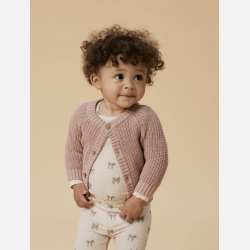 Lil' Atelier Emlen Cardigan - Misty rose