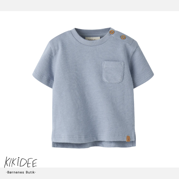 Lil' Atelier Bomulds T-shirt - Dusty blue 