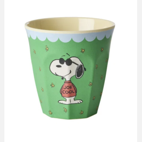 Rice Melamin B�rnekop - Snoopy green 