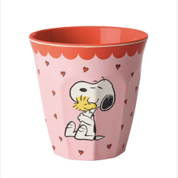 Rice Melamin B�rnekop - Snoopy pink 