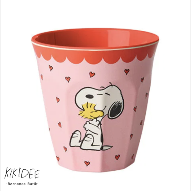 Rice Melamin B�rnekop - Snoopy pink 