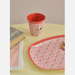 Rice Melamin B�rnekop - Snoopy pink 