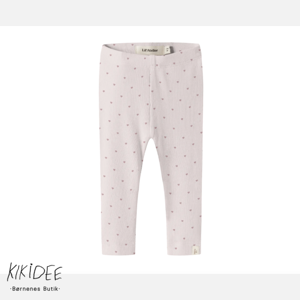 Lil' Atelier Gago Leggings - Hushed Violet / Hearts
