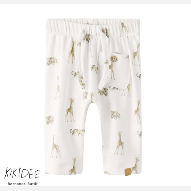 Lil' Atelier Elo Loose Bukser - Milk/Animals 