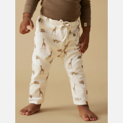 Lil' Atelier Elo Loose Bukser - Milk/Animals 