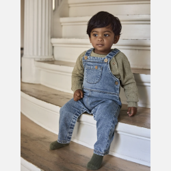 Lil' Atelier Role Loose Denim Overall - Medium Blue Denim
