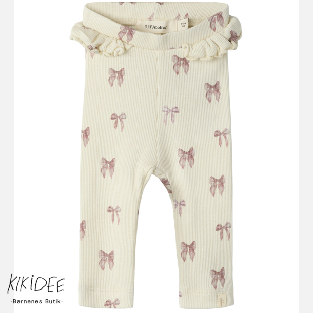 Lil' Atelier Efi Leggings - Turtledove/Bow