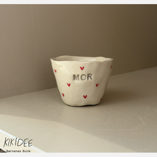 Keramik Kop Espresso - Mor m. Sm� R�de Hjerter