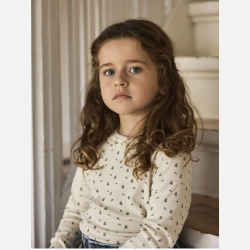 Lil' Atelier Mini Bluse - Blue flower