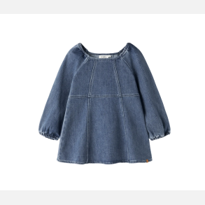 Lil' Atelier Mini Bello Denim Kjole - Dark Blue Denim