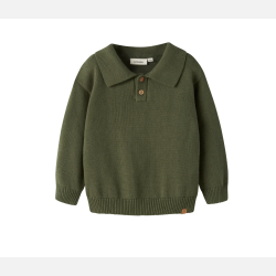 Lil' Atelier Mini Molo Strik Polo - Cypress