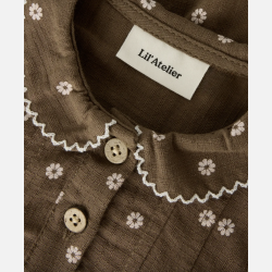 Lil' Atelier Hulla Bodykjole - Teak m. Blomster 