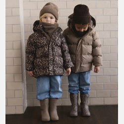 En Fant Vinterjakke - Pine Black m. Leopard