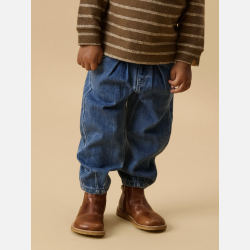 Lil' Atelier Mini Bello Baggy Jeans - Dark Blue Denim