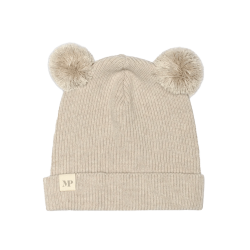 Mp Helsinki Beanie m. Pompons - Beige melange 