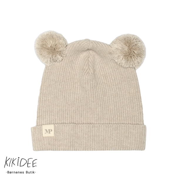 Mp Helsinki Beanie m. Pompons - Beige melange 