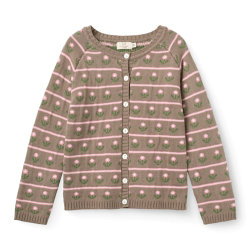 Copenhagen Colors Knitted Flower Cardigang - Walnut
