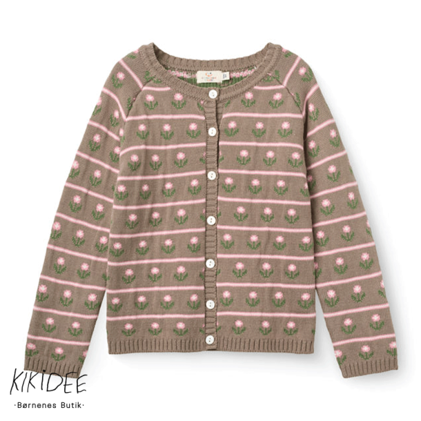 Copenhagen Colors Knitted Flower Cardigang - Walnut