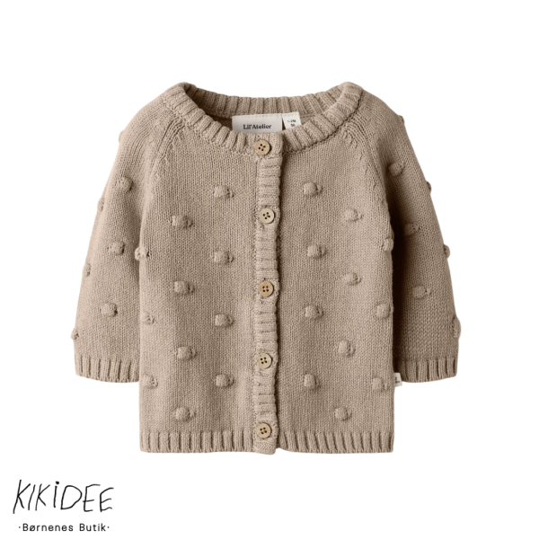 Lil' Atelier Strik Cardigan - Oxford tan