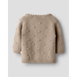 Lil' Atelier Strik Cardigan - Oxford tan