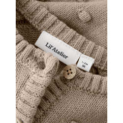 Lil' Atelier Strik Cardigan - Oxford tan