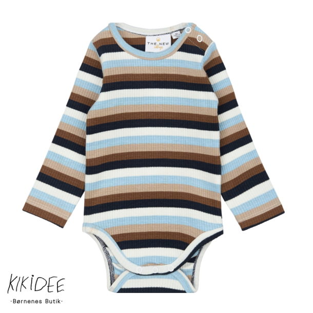 The New Rib Body - Powder blue striped