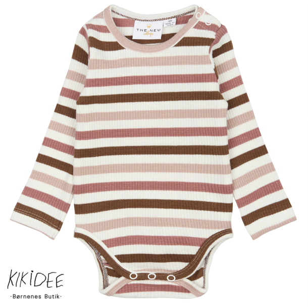 The New Rib Body - Whitered rose striped
