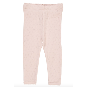 Copenhagen Colors Pointelle Heart Leggings - Dusty rose 