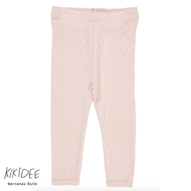 Copenhagen Colors Pointelle Heart Leggings - Dusty rose 